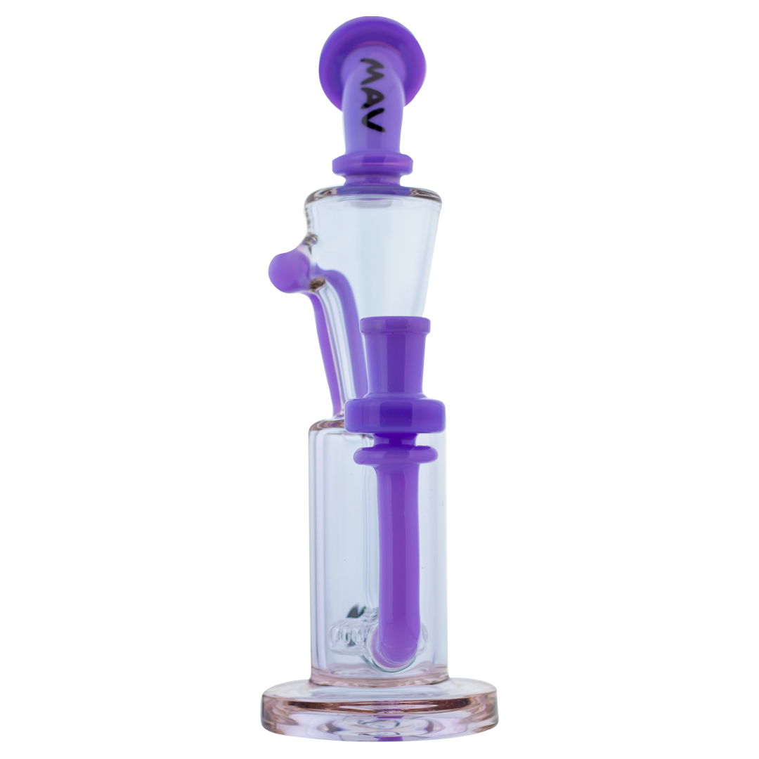 MAV Glass - Echo Park Rig in Purple with Glass on Glass Joint, Front View