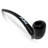 MAV Glass - Black Gandalf Borosilicate Glass Pipe, 10" Long, Side View