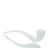 MAV Glass - White Gandalf Pipe, 10" Borosilicate Glass, Angled Side View