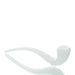 MAV Glass - White Gandalf Pipe, 10" Borosilicate Glass, Angled Side View