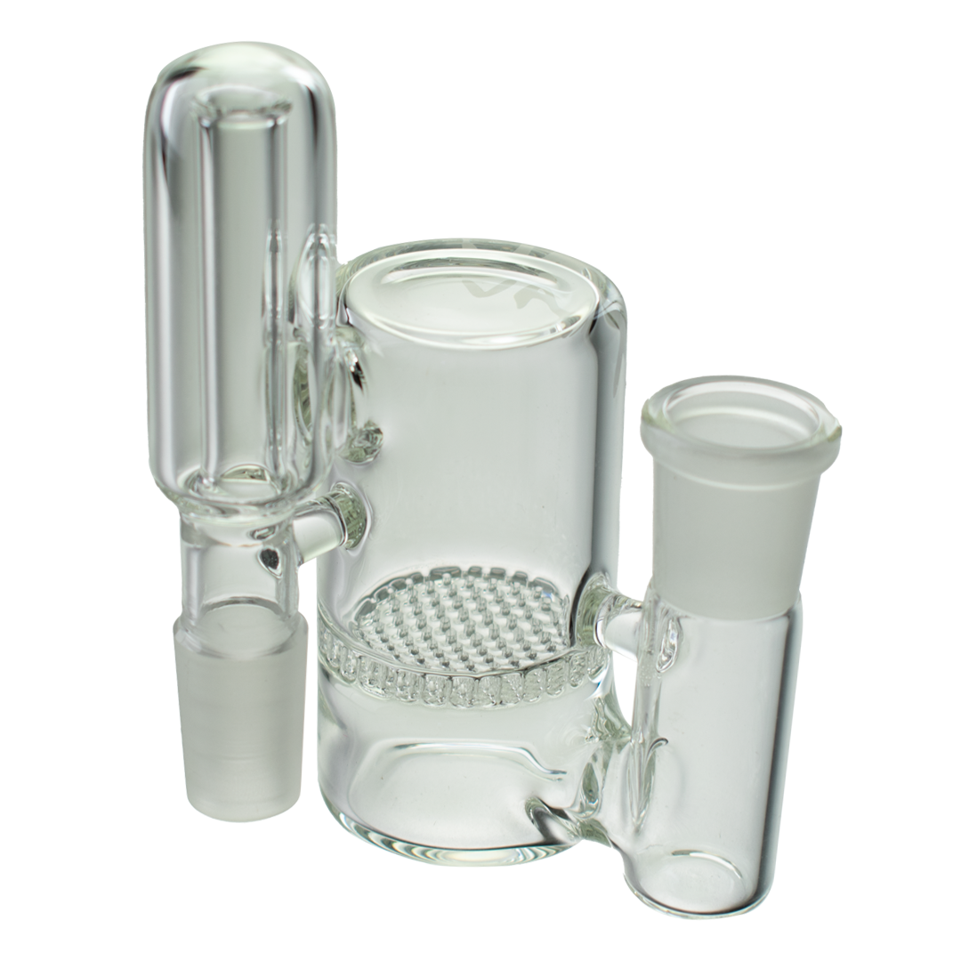 MAV Glass - Honeycomb Ash Catcher 18mm 90°, Clear Beaker Design with Percolator
