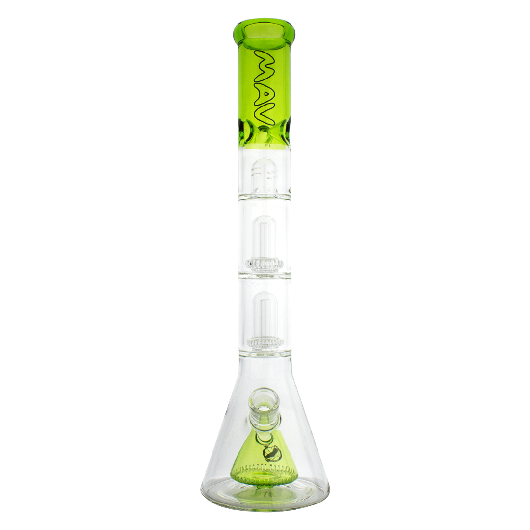 MAV Glass - Pyramid to UFO Beaker Bong with 18-19mm Joint Size and Ooze Design - Front View