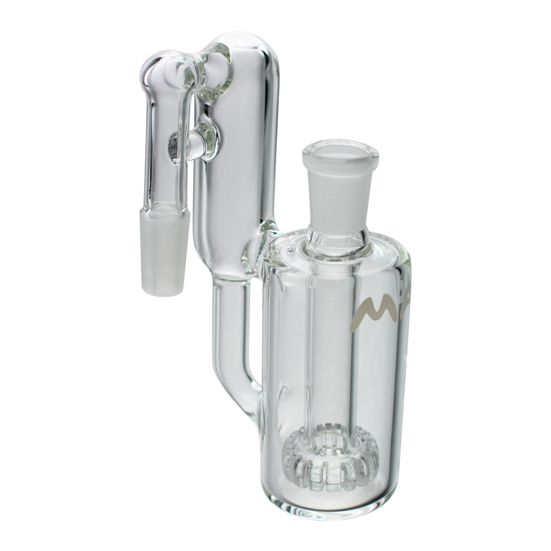 MAV Glass - Clear Recycling Shower Ash Catcher, 14mm 90 Degree Side View