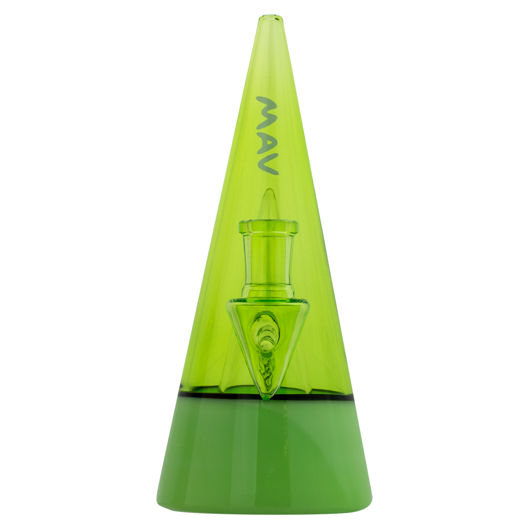 MAV Glass - The Beacon 2.0 Bong in Ooze Green, Beaker Design, Front View