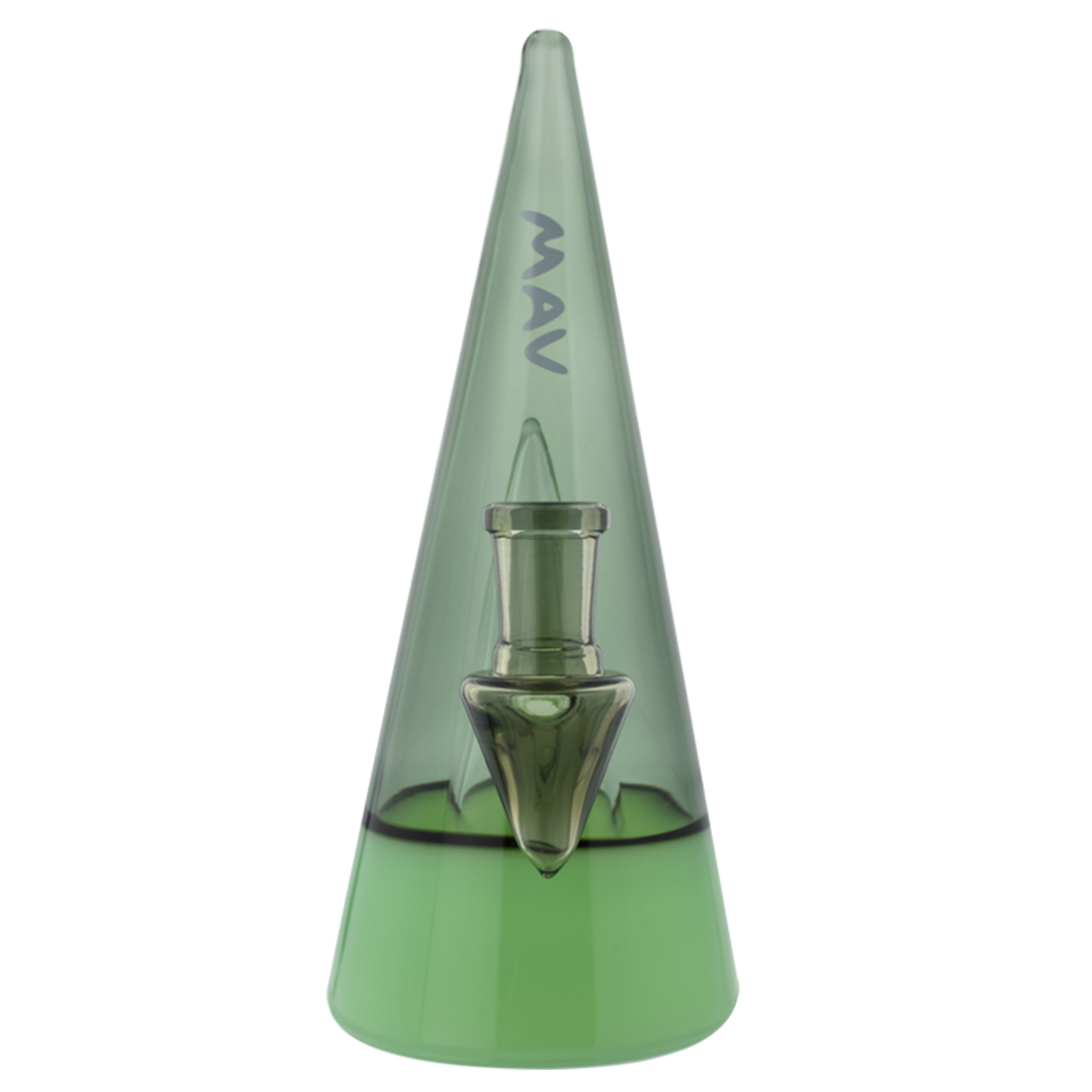 MAV Glass - The Beacon 2.0 Beaker Bong in Seafoam, Front View, 7" Tall with Glass Bowl