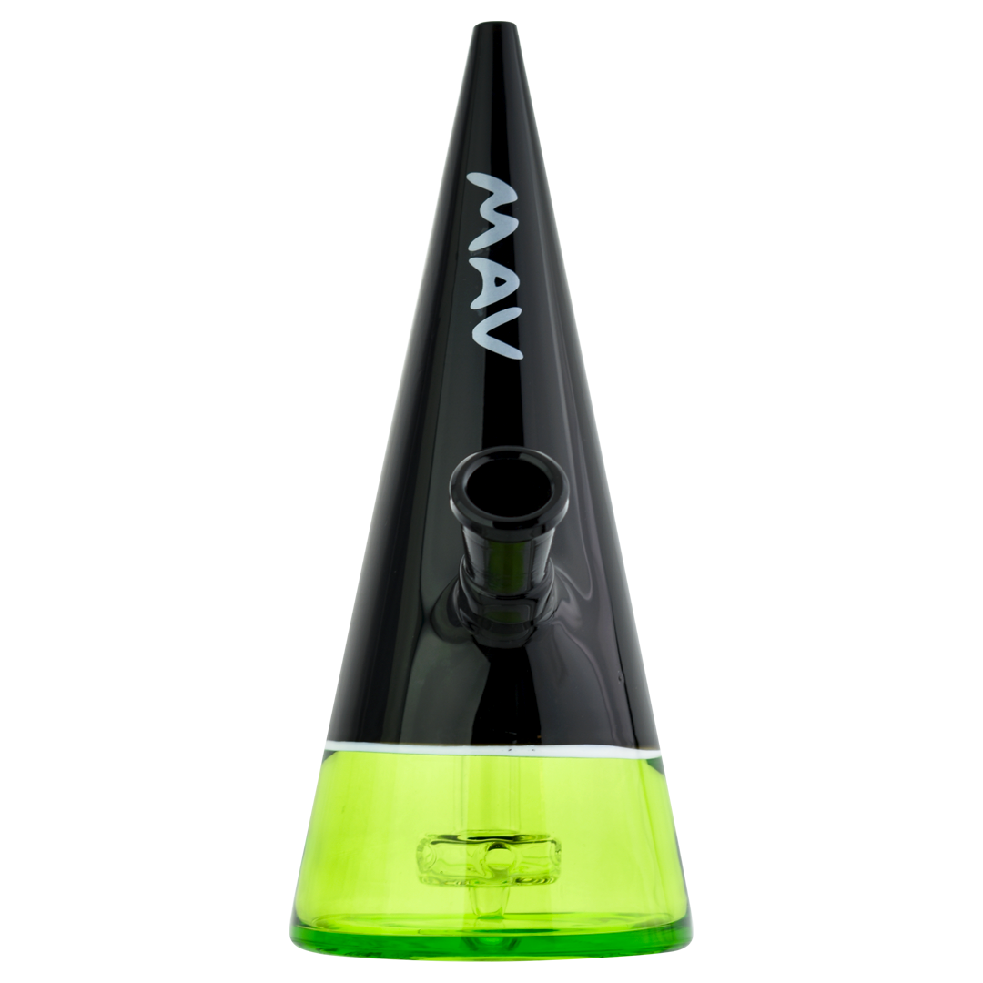 MAV Glass - The Beacon Dab Rig in Black/Ooze with Glass on Glass Joint, Front View