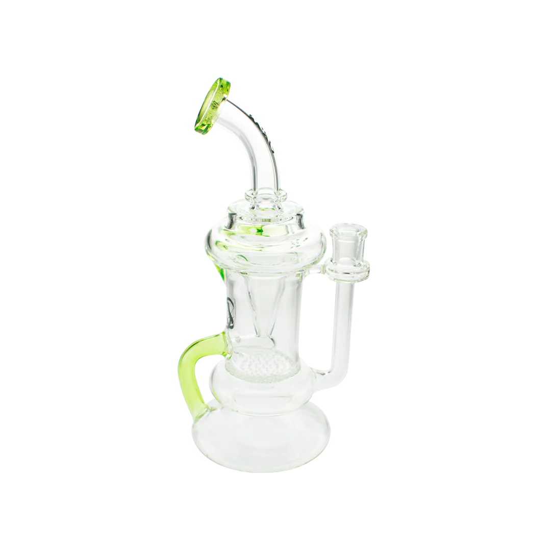 MAV Glass - The Big Bear Recycler Dab Rig with Honeycomb Percolator - Side View