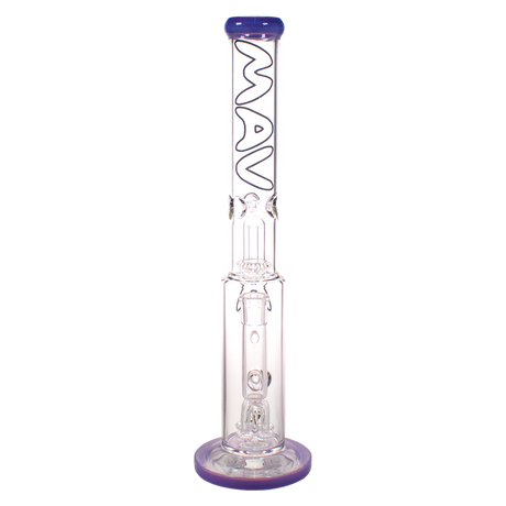 MAV Glass - The Cascade 18'' Bong in Purple Milk Variant, Front View on Seamless White