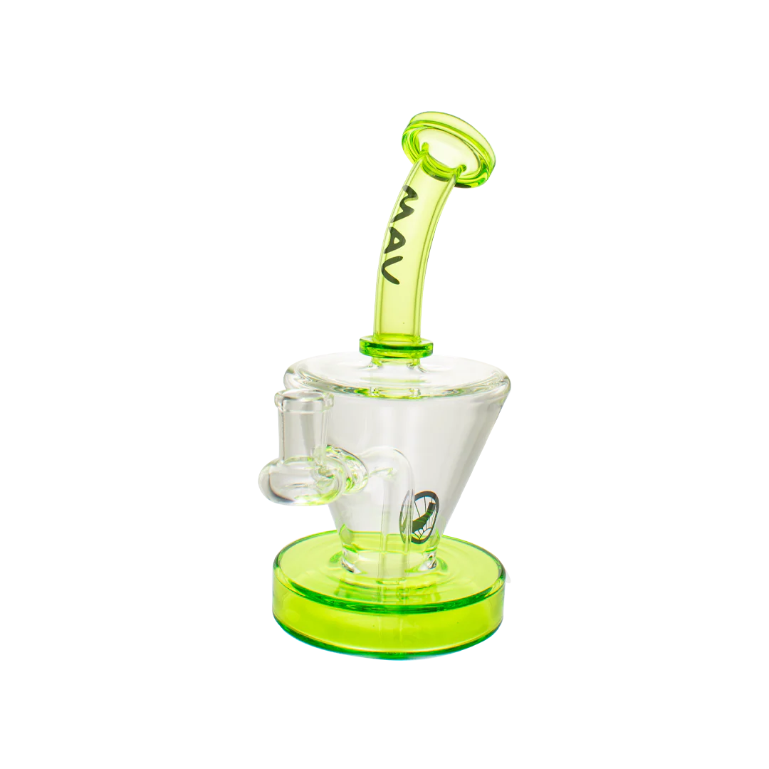 MAV Glass Maverick - The Cone Rig with Hole Diffuser and 14mm Joint, Front View on White
