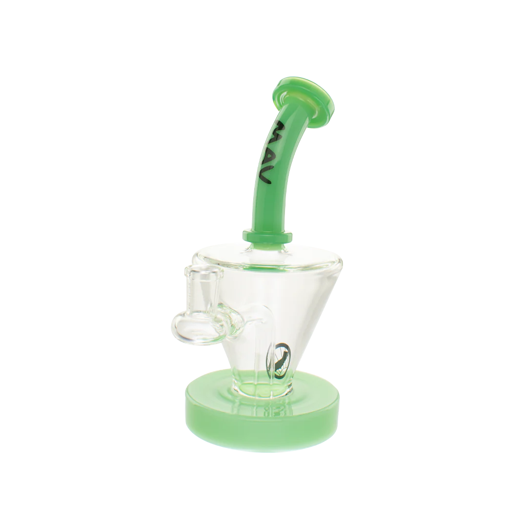 MAV Glass - The Cone Rig in Seafoam with Hole Diffuser and 14mm Joint - Front View