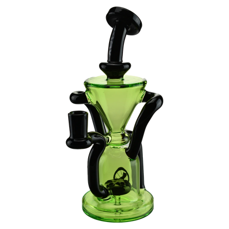 MAV Glass - The Humboldt Dab Rig in Black & Ooze with Cyclone Percolator - Front View