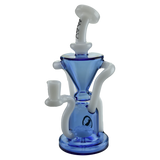 MAV Glass - The Humboldt Dab Rig in Blue & White with Vortex Percolator - Front View