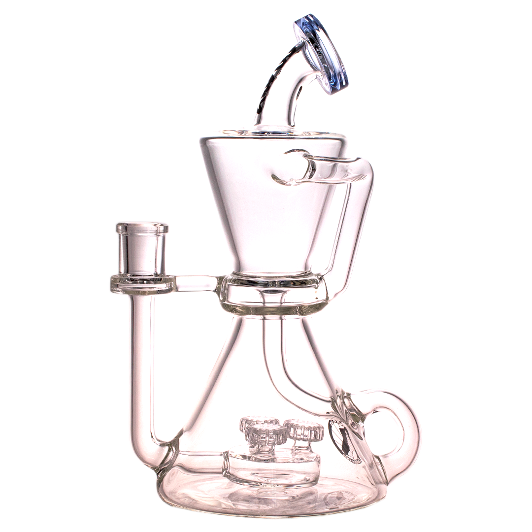 MAV Glass - The Shasta Dab Rig in Blue with Vortex Percolator - Front View