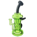 MAV Glass - The Sonoma Recycler Bong in Ooze Green with Vortex Percolator - Front View