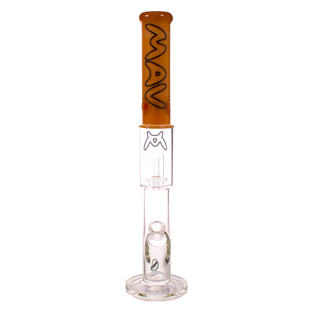 MAV Glass - THE SONORA 20" Bong in Orange with Showerhead Percolator - Front View
