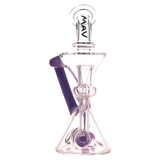 MAV Glass - The Zuma Recycler Dab Rig in Purple with Vortex Percolator - Front View