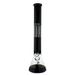 MAV Glass - Wig Wag Beaker Bong in Black, Front View, 18" Tall, 50mm Diameter, 5mm Thickness