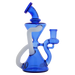 MAV Glass Mini Zuma Recycler Dab Rig in Ink Blue with Vortex Percolator - Front View