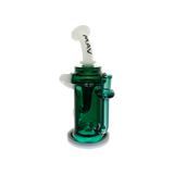 MAV Glass Monterey Recycler Dab Rig in Teal, 8.25" with Vortex Percolator, Side View