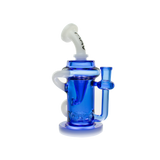 MAV Glass Monterey Recycler Dab Rig in Ink Blue with Vortex Percolator and 14mm Joint - Front View