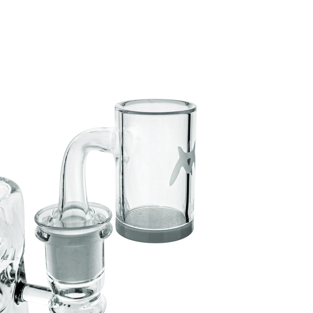 MAV Glass Opaque Base Quartz Banger for Dab Rigs, Clear Design, 25mm Diameter