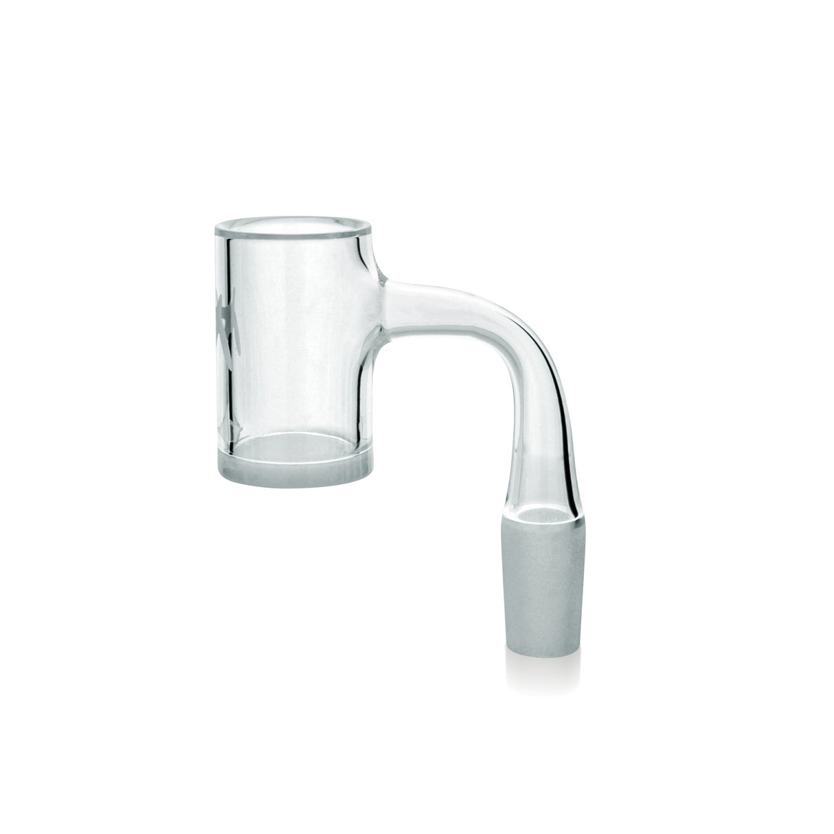 MAV Glass Opaque Base Quartz Banger - Clear 25mm Banger Hanger for Dab Rigs, Side View
