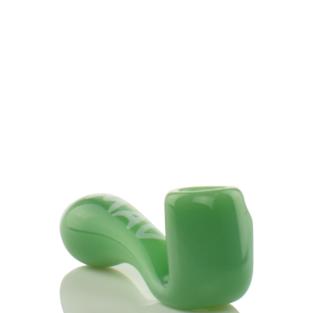 MAV Glass Pocket Sherlock in Seafoam - Compact 3.5" Hand Pipe for Concentrates, Side View