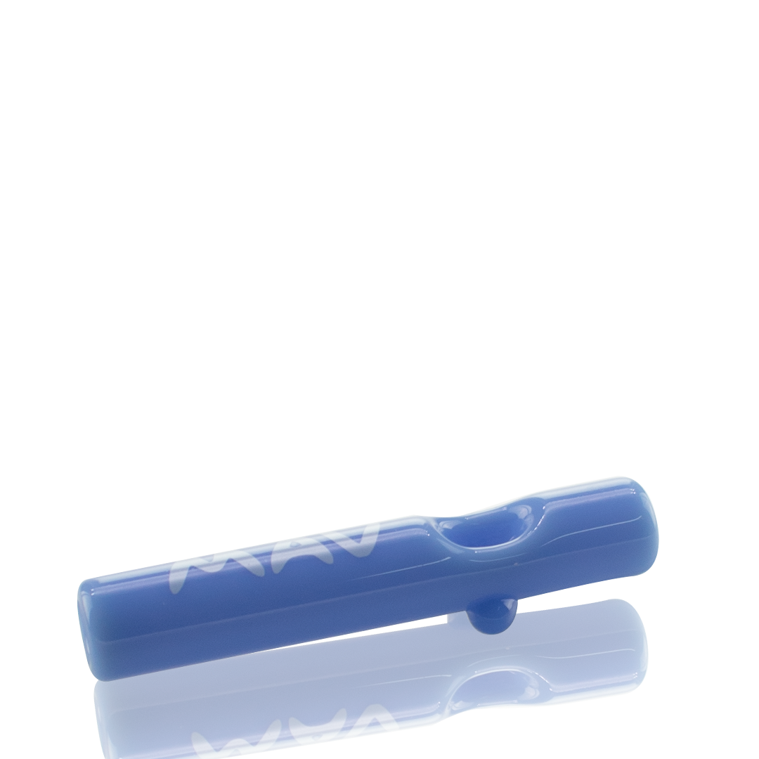 MAV Glass Pocket Steamroller in Lavender - Compact 4" Hand Pipe for Concentrates, Side View