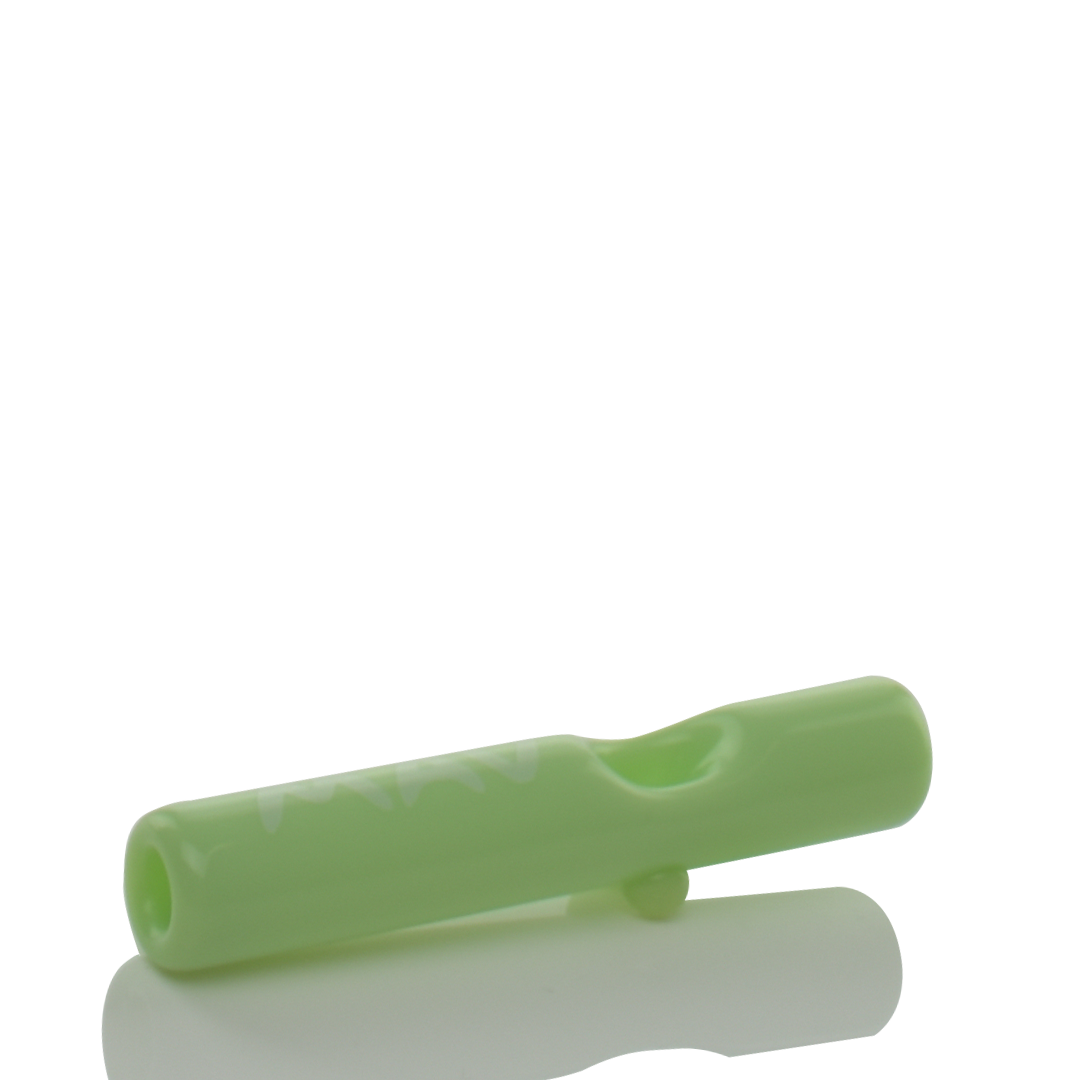 MAV Glass Pocket Steamroller in Slime - Compact 4" Hand Pipe for Concentrates, Side View