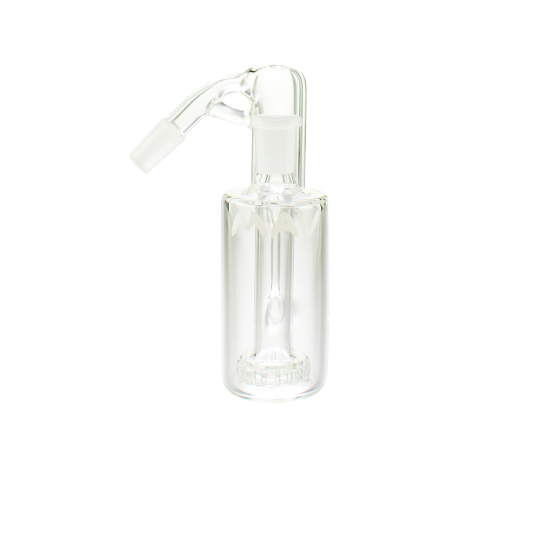 MAV Glass Recycling Shower Ash Catcher 14mm/45° with Percolator - Front View on White