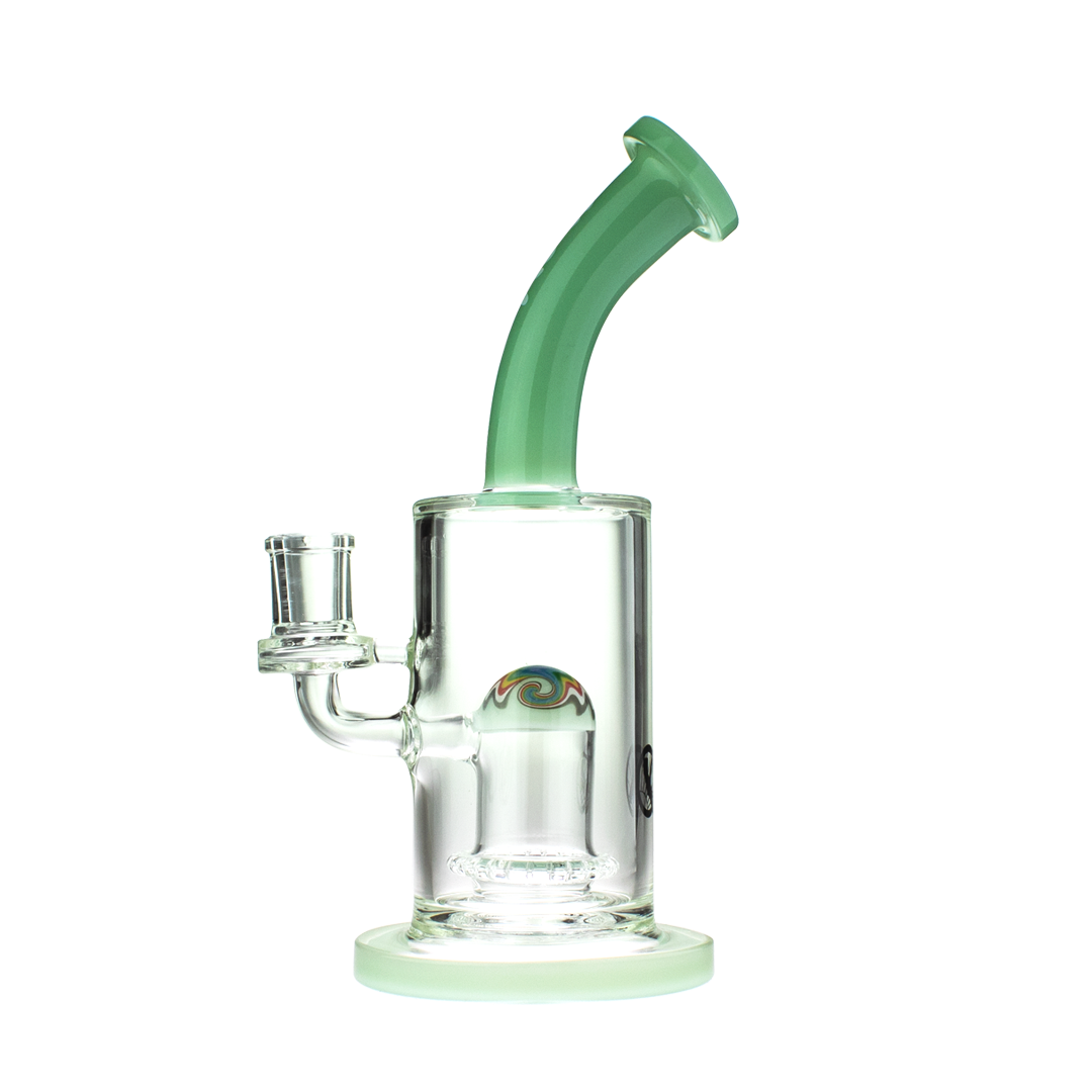 MAV Glass Reversal Wig Wag UFO Bent Neck Dab Rig in Sea Foam with Borosilicate Glass