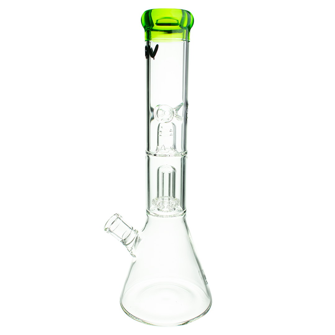 MAV Glass Single UFO Beaker Bong with 18-19mm Joint Size - Front View on White Background