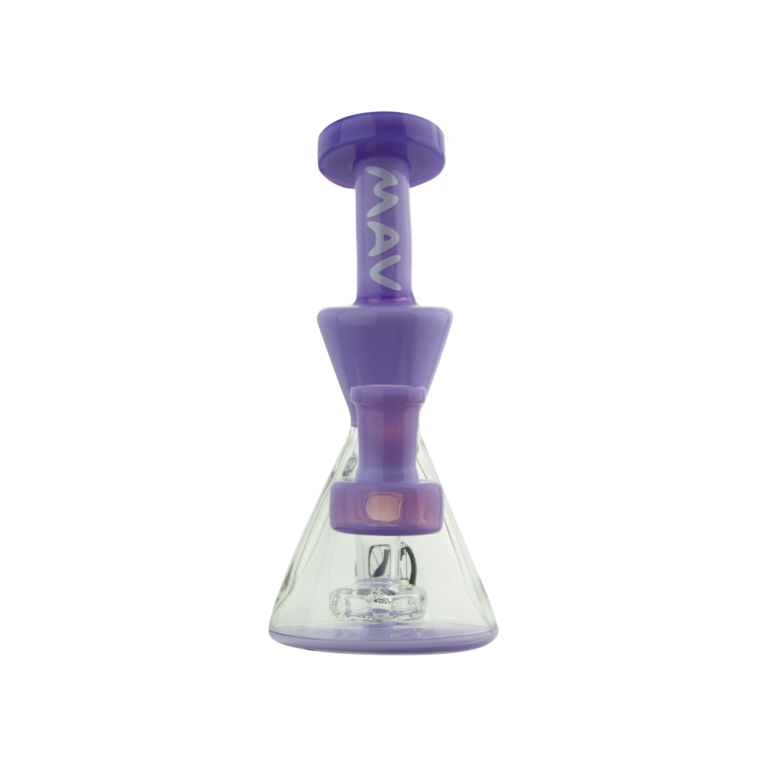 MAV Glass The Balboa Mini Rig in Purple - Front View on Seamless White Background