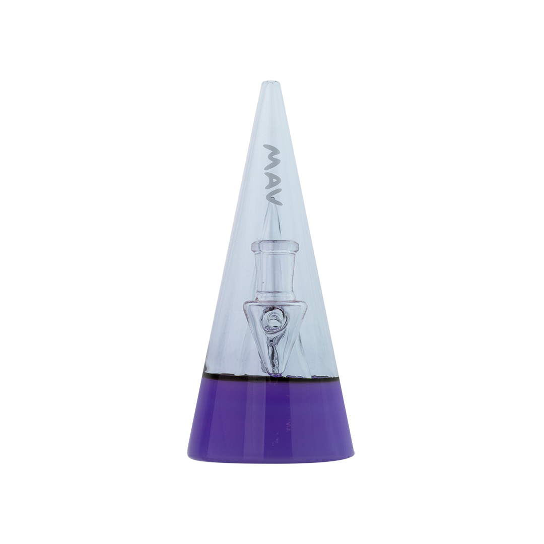 MAV Glass The Beacon 2.0 Dab Rig in Purple with Beaker Design, 7" Height, 90 Degree Joint