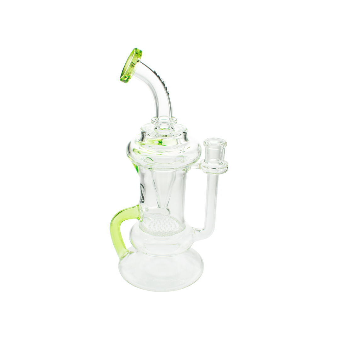 MAV Glass The Big Bear Recycler Dab Rig with Honeycomb Percolator and Glass on Glass Joint