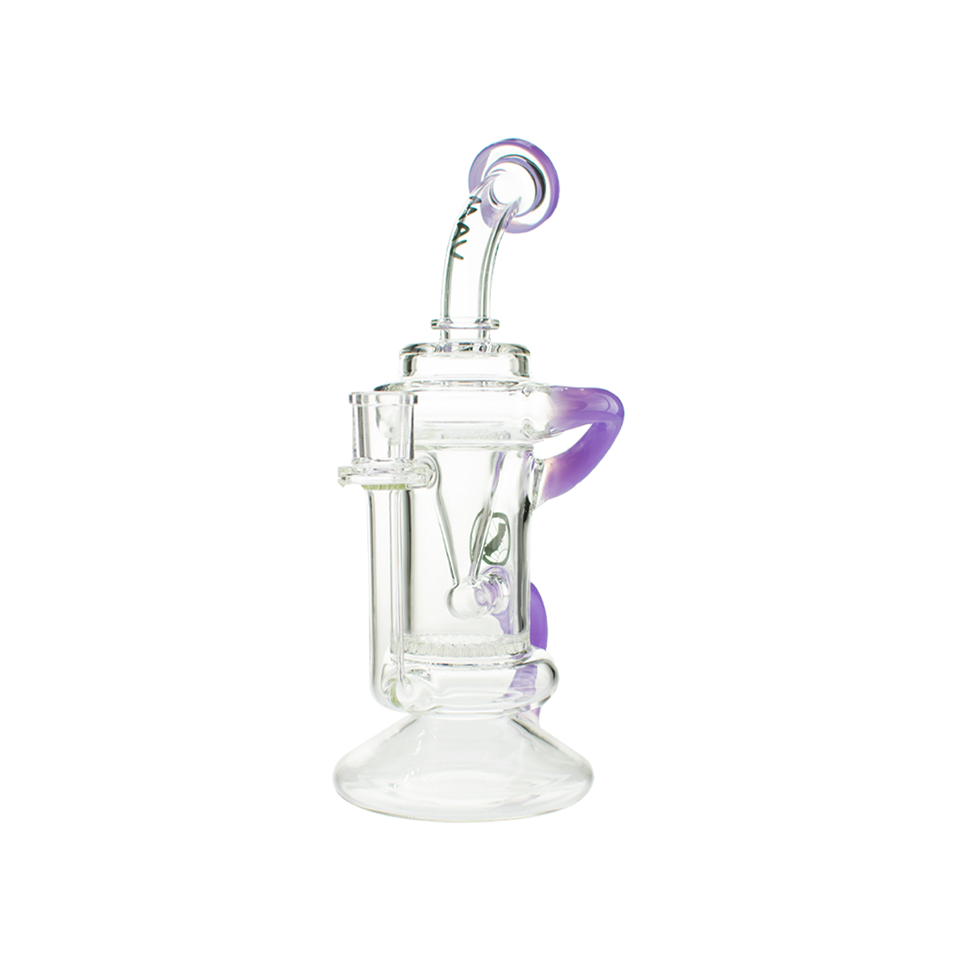 MAV Glass The Big Bear Recycler in Purple with Honeycomb Percolator and Glass on Glass Joint