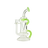 MAV Glass The Big Bear Recycler Dab Rig in Slime - 9.5" with Honeycomb Percolator - Front View