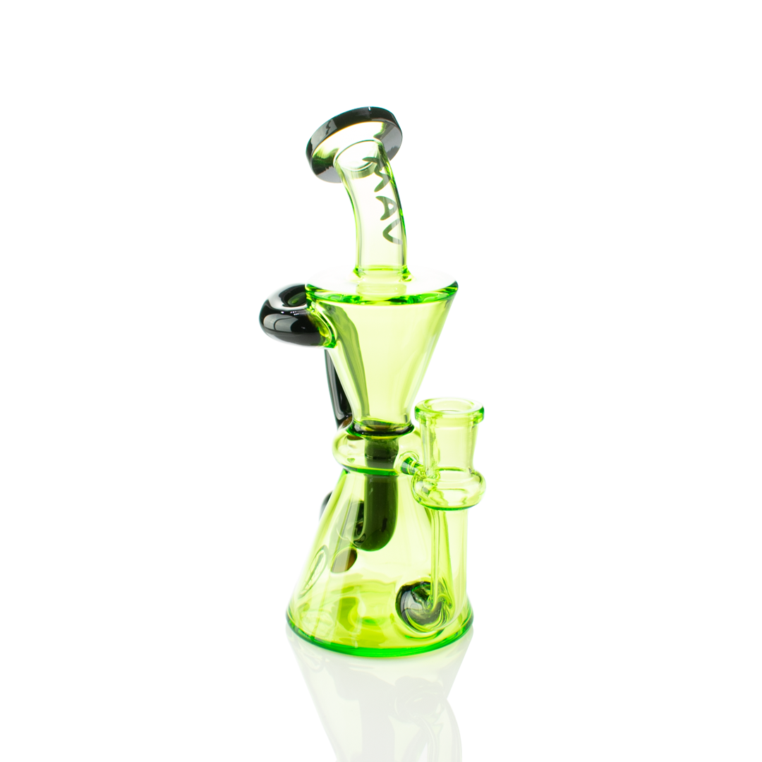 MAV Glass The Elsinore Recycler in Ooze color, side view with vortex cyclone percolator