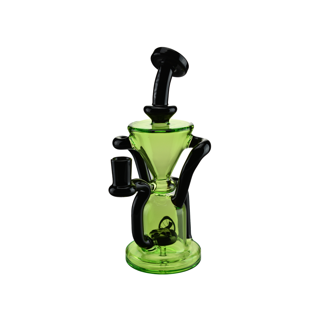 MAV Glass The Humboldt Dab Rig in Ooze - 9" Beaker Recycler with Glass on Glass Joint