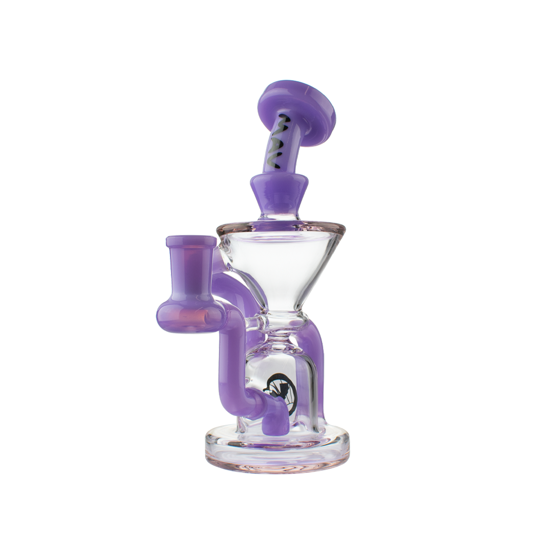 MAV Glass The Humboldt Mini Dab Rig in Purple Milk Variant with Cyclone Percolator - Front View