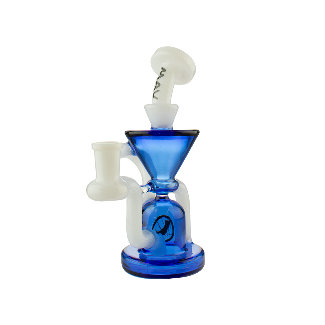 MAV Glass The Humboldt Mini Dab Rig in Ink Blue with Hole Diffuser and Cyclone Percolator