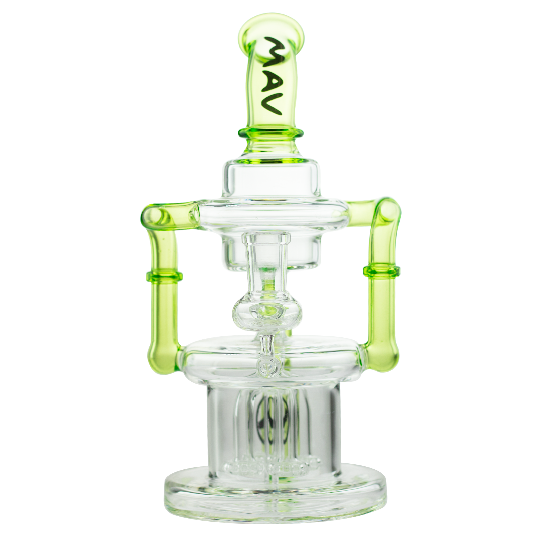 MAV Glass Pasadena Quad Shower Mini Bent-Neck Recycler Dab Rig