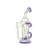 MAV Glass The Pch Recycler Dab Rig with Vortex Percolator in Purple Accent, Front View