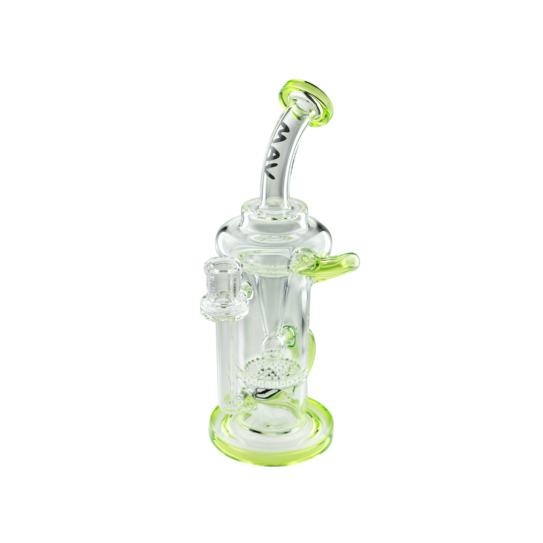 MAV Glass The Sonoma Recycler Dab Rig with Honeycomb Percolator, 10" Height, 14mm Female Joint - Front View