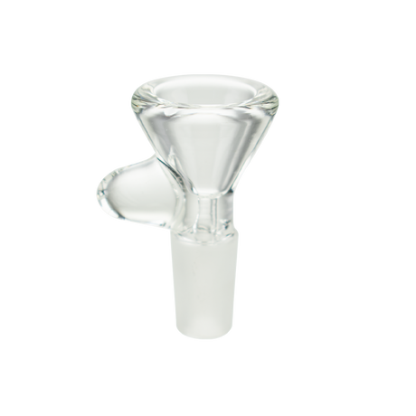 MAV Glass Thick Handle Bowl 14mm with heavy wall clear glass, front view on white background