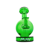 MAV Glass Vintage Bulb Dab Rig in Forest Green with Glass on Glass Joint - Front View