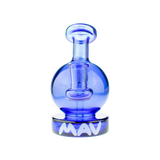 MAV Glass Vintage Bulb Dab Rig in Ink Blue with Glass on Glass Joint, Front View