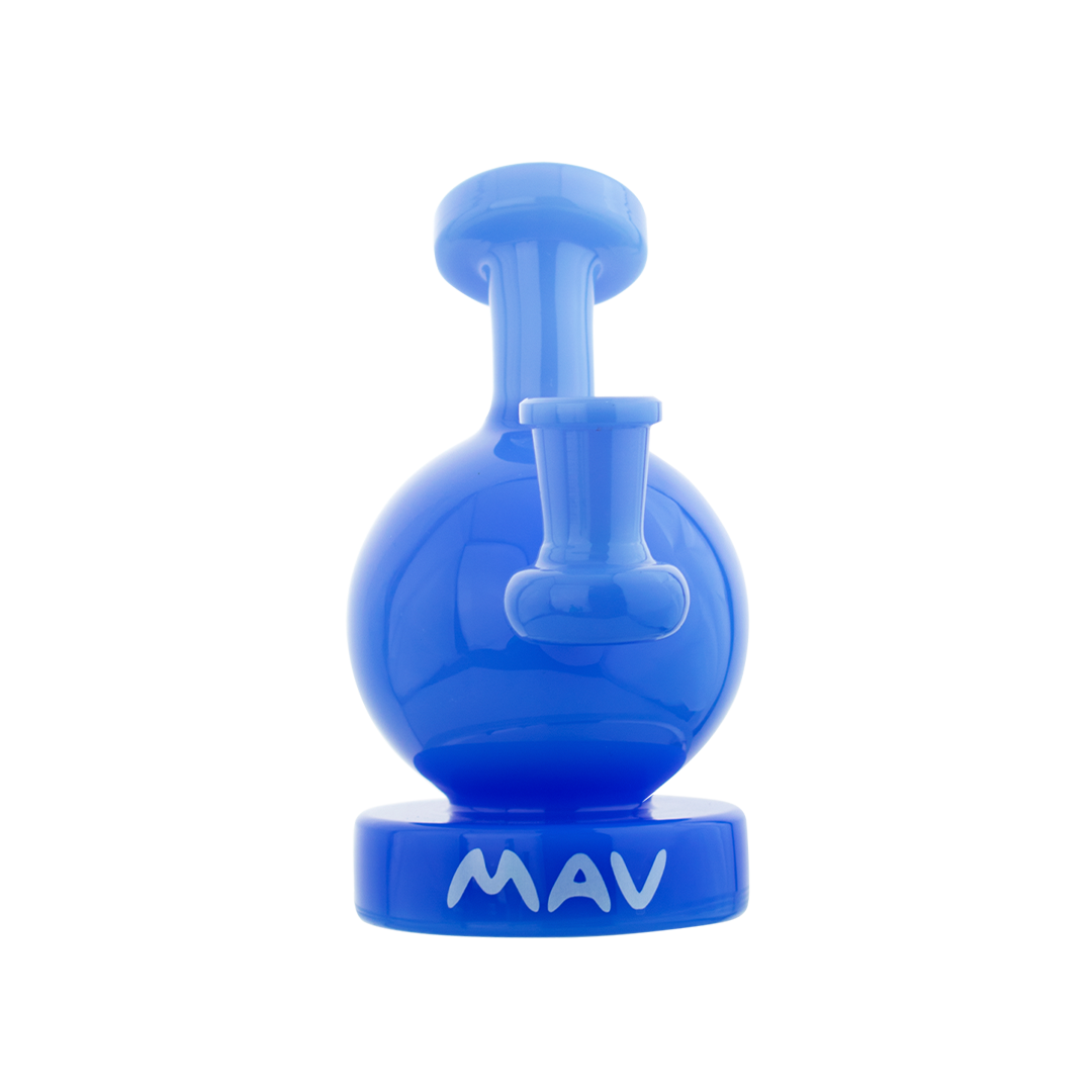 MAV Glass Vintage Bulb Dab Rig in Lavender with Glass on Glass Joint, Front View