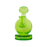MAV Glass Vintage Bulb Dab Rig in Ooze Green, Front View with 4" Height and 70mm Diameter