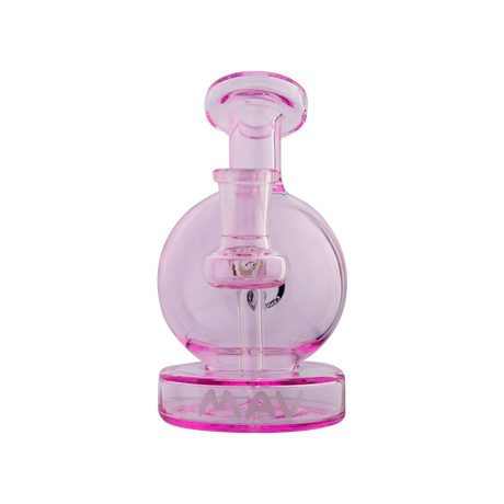 MAV Glass Vintage Bulb Dab Rig in Pink with Glass on Glass Joint, Front View